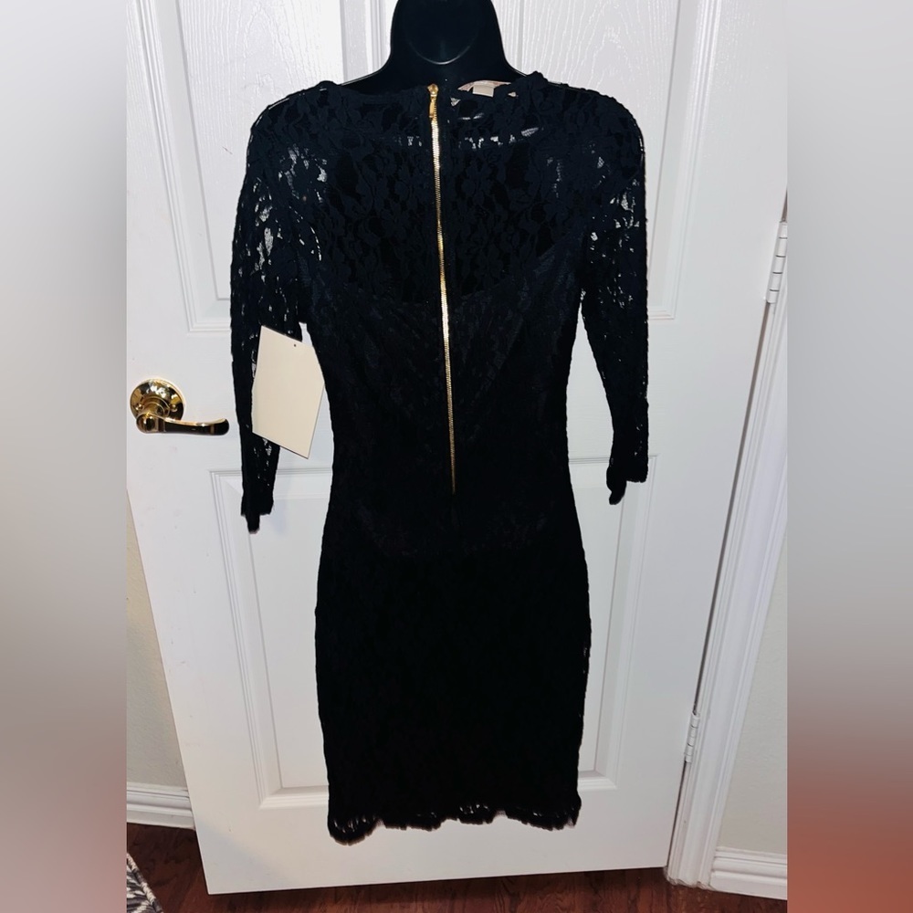 NWT! π₯ Size XS Boston Proper black lace dress with zipper in back, retails 119$ - Picture 4 of 11